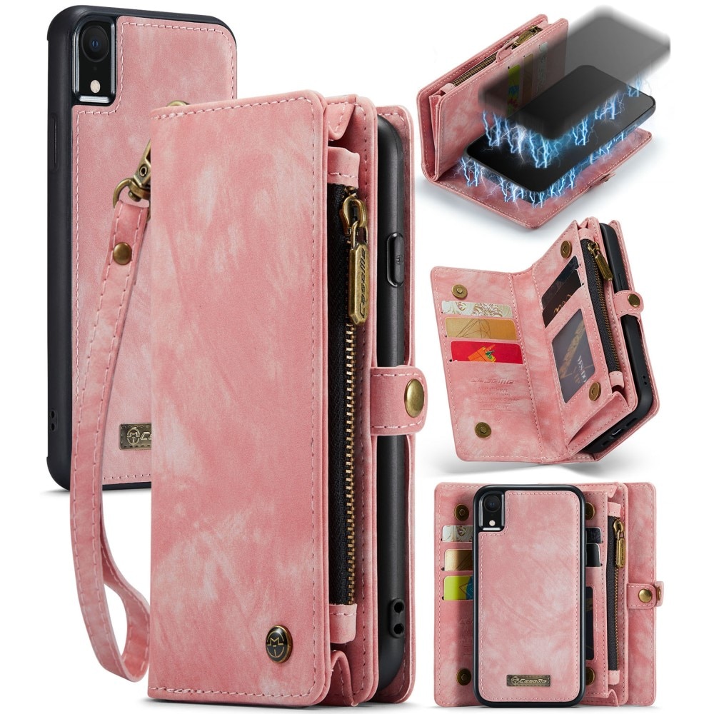 Multi-slot Hoesje iPhone XR roze