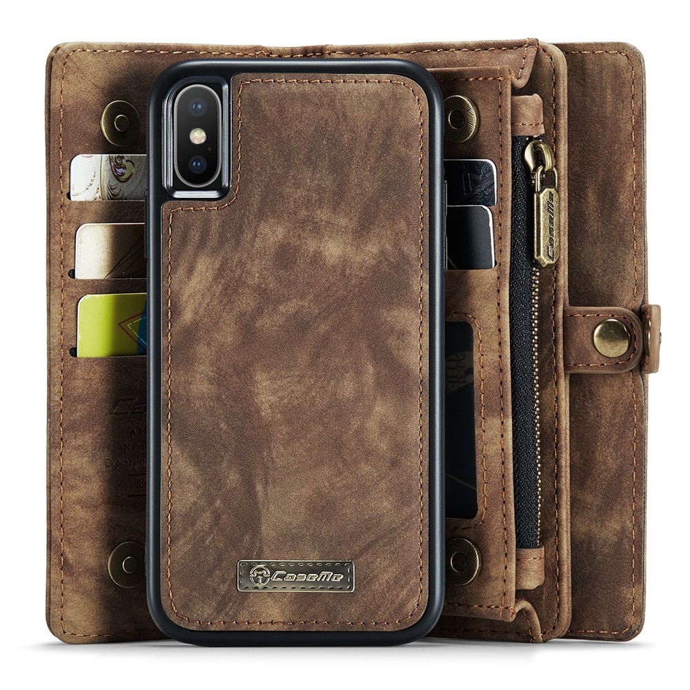Multi-slot Hoesje iPhone Xs Max Bruin