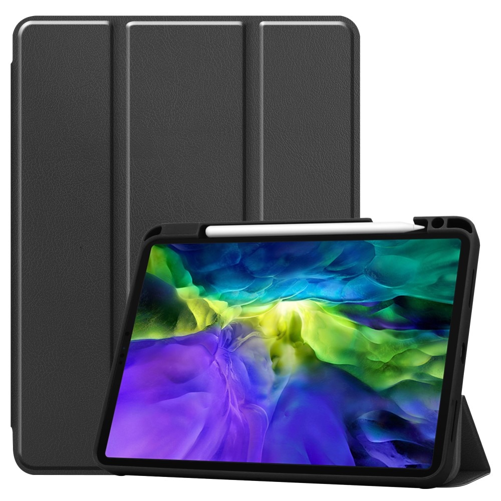 iPad Pro 11 1st Gen (2018) Tri-fold Hoesje met Penhouder zwart