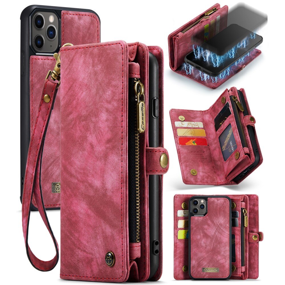 Multi-slot hoesje iPhone 11 Pro Max Rood