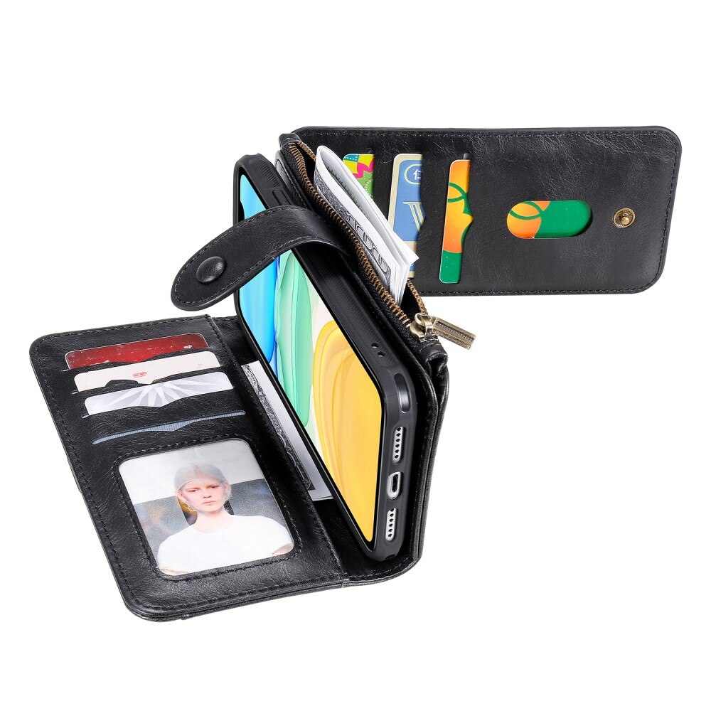 iPhone 11 Magnet Leather Multi-Wallet zwart