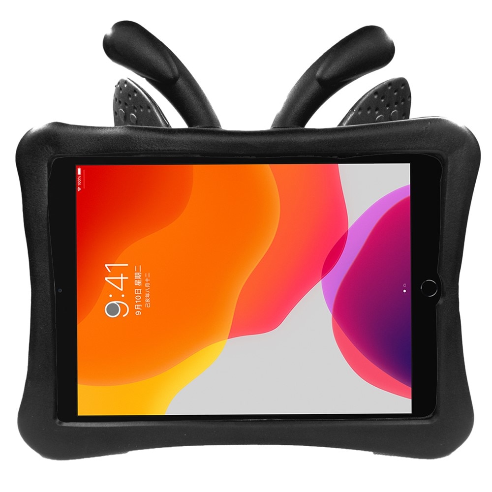 iPad 10.2 9th Gen (2021) Tablethoes Vlinders voor kinderen zwart