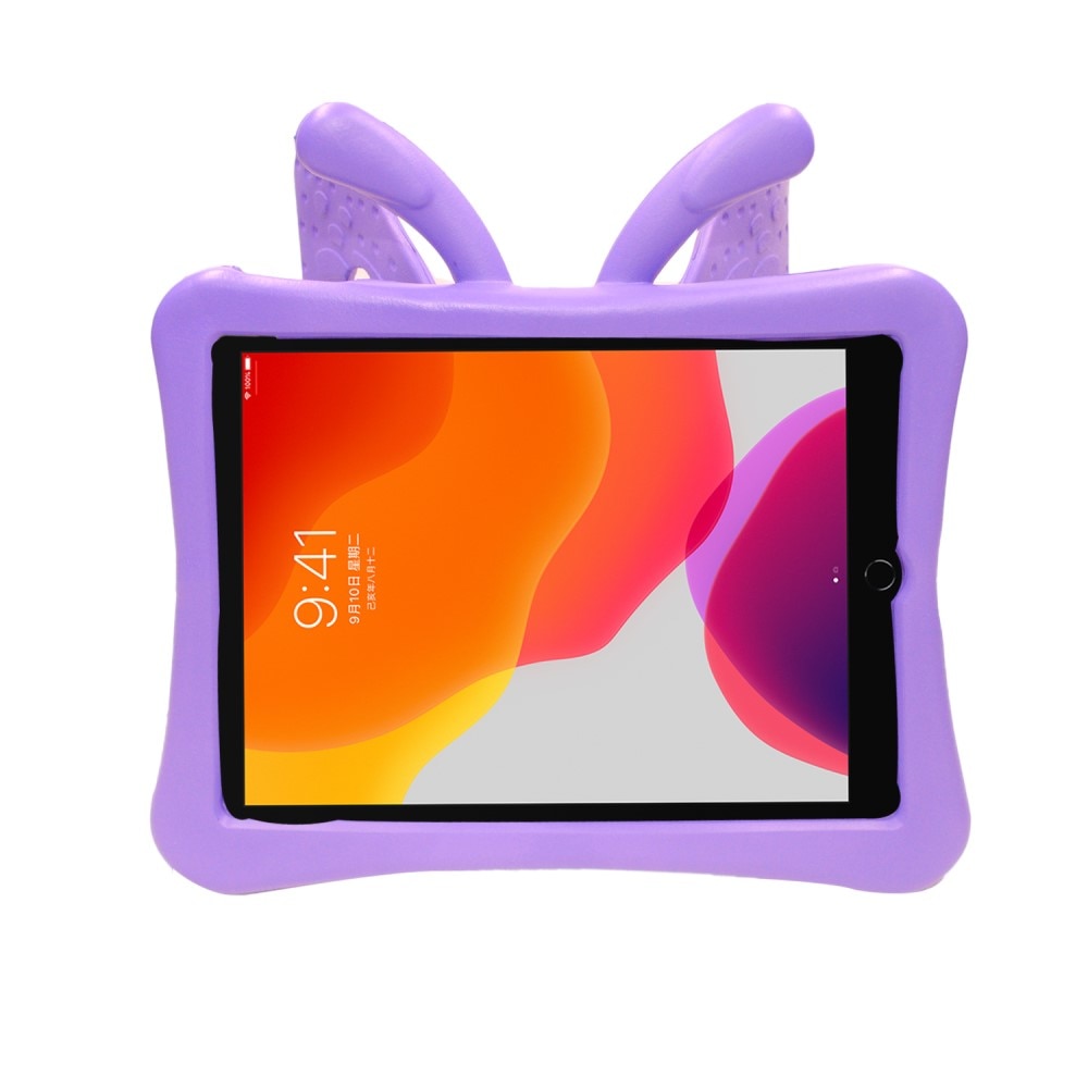iPad 10.2 9th Gen (2021) Tablethoes Vlinders voor kinderen paars