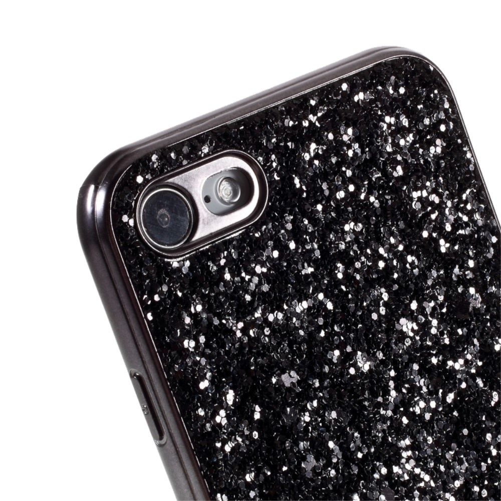 iPhone 8 Glitterhoesje zwart