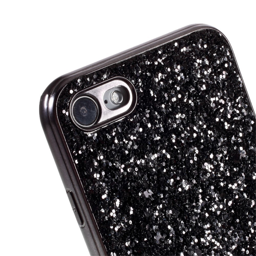 iPhone 7 Glitterhoesje zwart