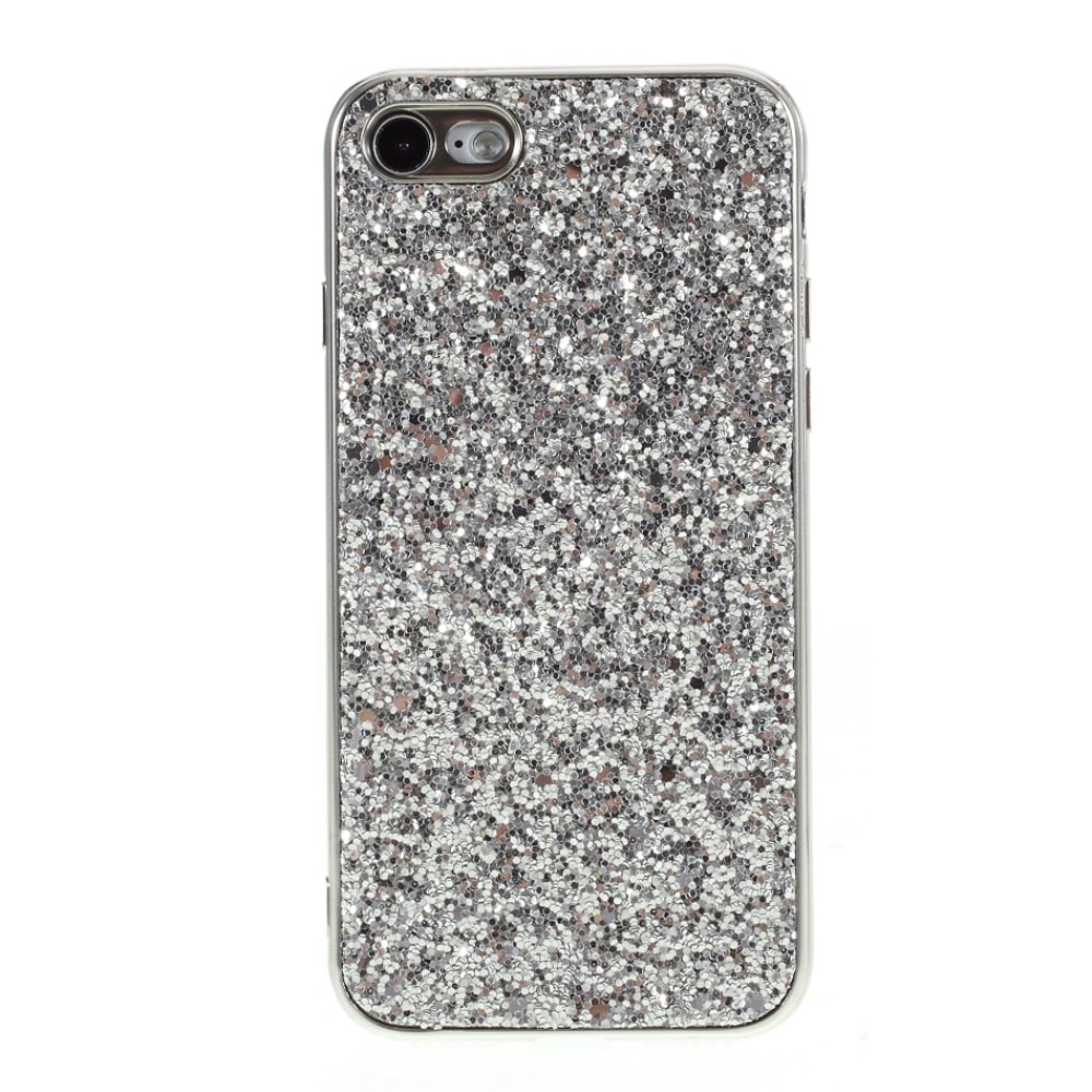 iPhone SE (2022) Glitterhoesje zilver