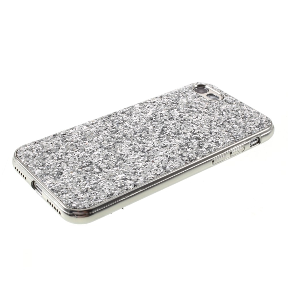 iPhone 8 Glitterhoesje zilver