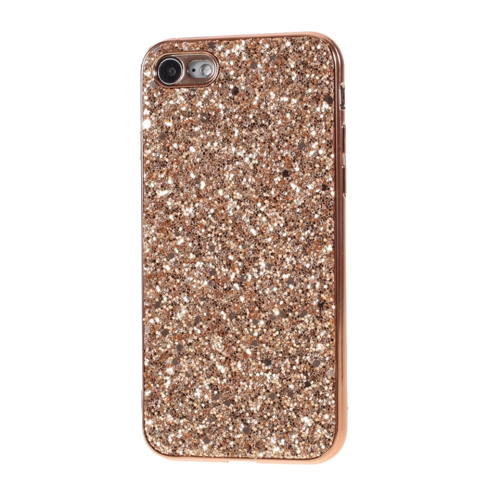 iPhone SE (2020) Glitterhoesje rosé goud