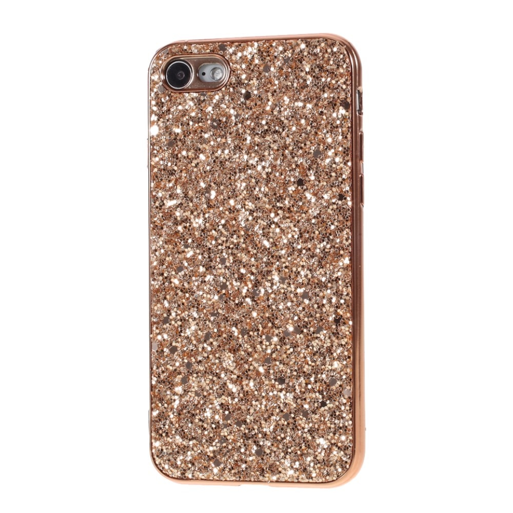 iPhone SE (2022) Glitterhoesje rosé goud