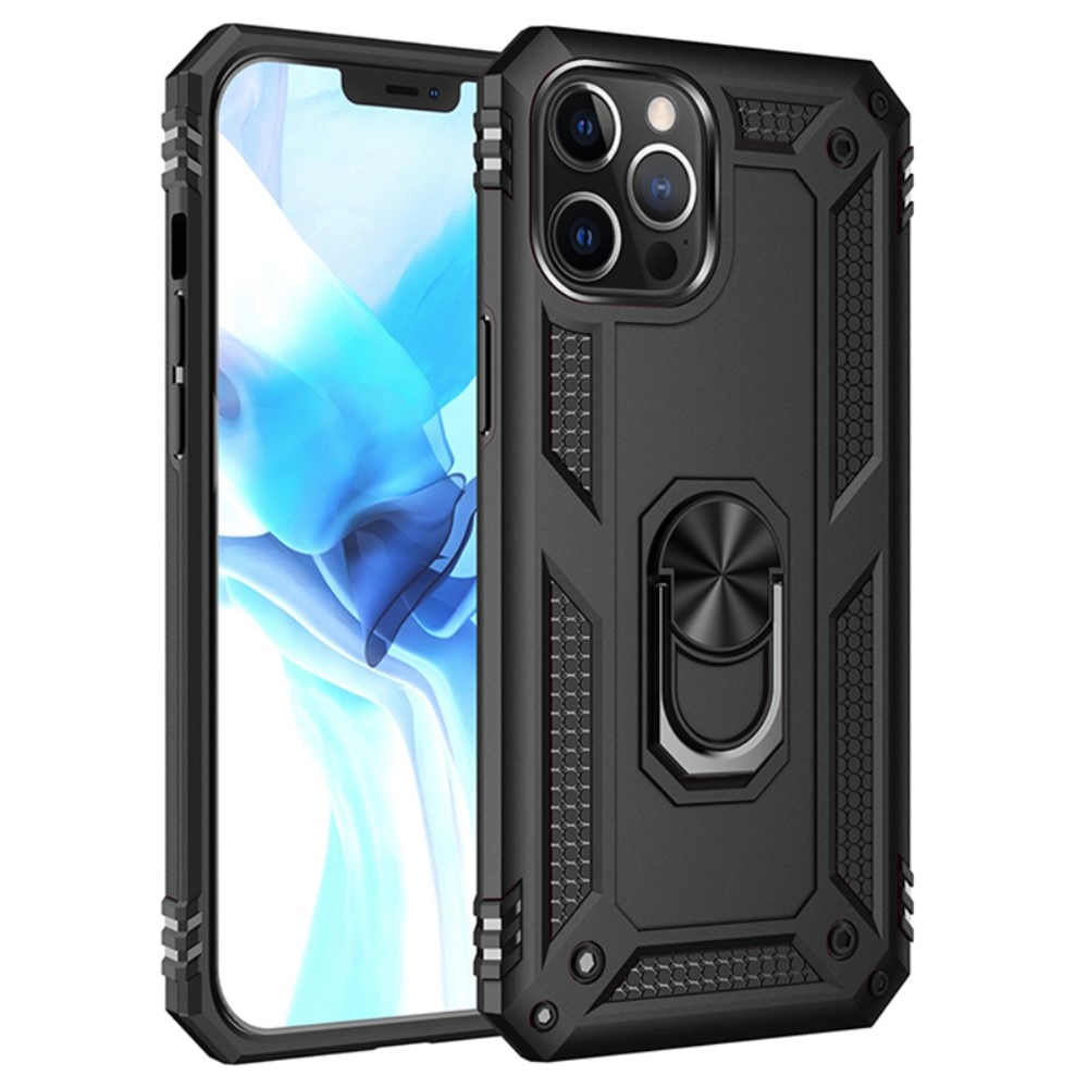 iPhone 12 Pro Max Hybridcase Tech Ring zwart