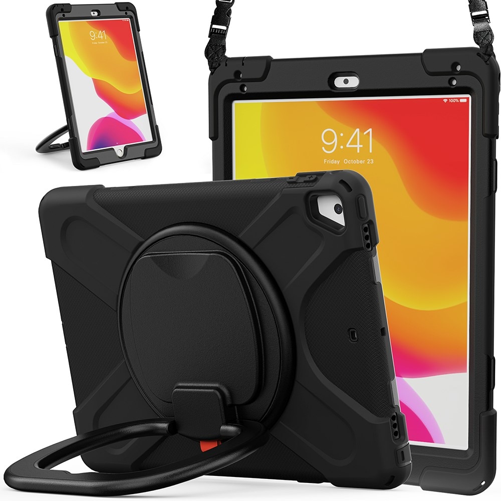 iPad Air 2 9.7 (2014) Hybridcase met Kickstand en schouderband zwart