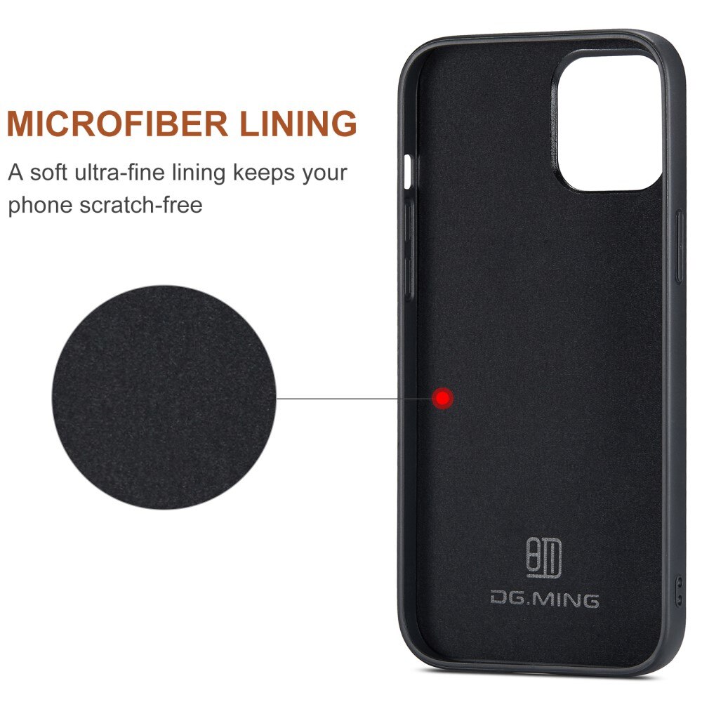 Magnetic Card Slots Case iPhone 12 Pro Max Zwart