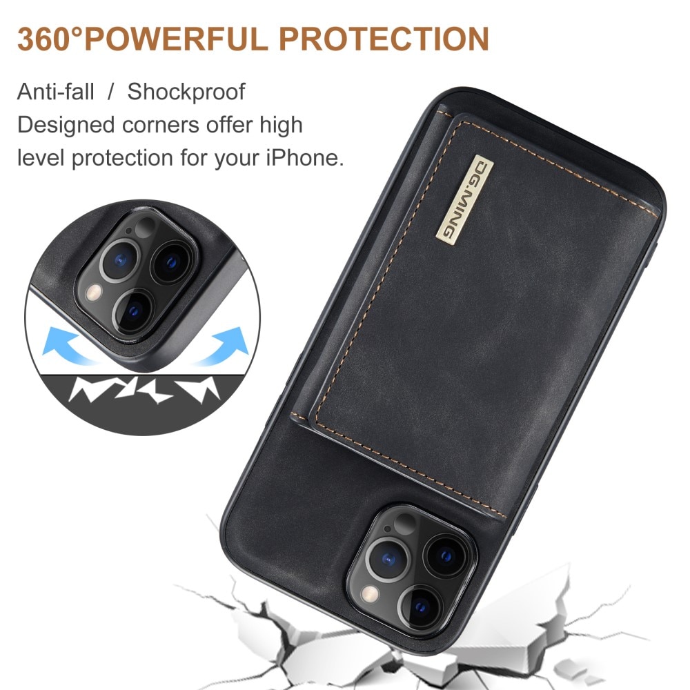 Magnetic Card Slots Case iPhone 12 Pro Max Zwart