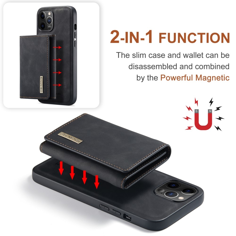 Magnetic Card Slot Case iPhone 12 Pro Max Zwart