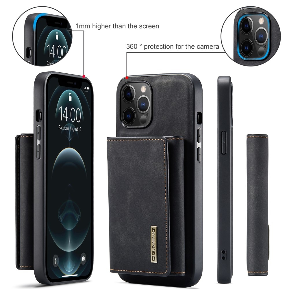 Magnetic Card Slots Case iPhone 12 Pro Max Zwart