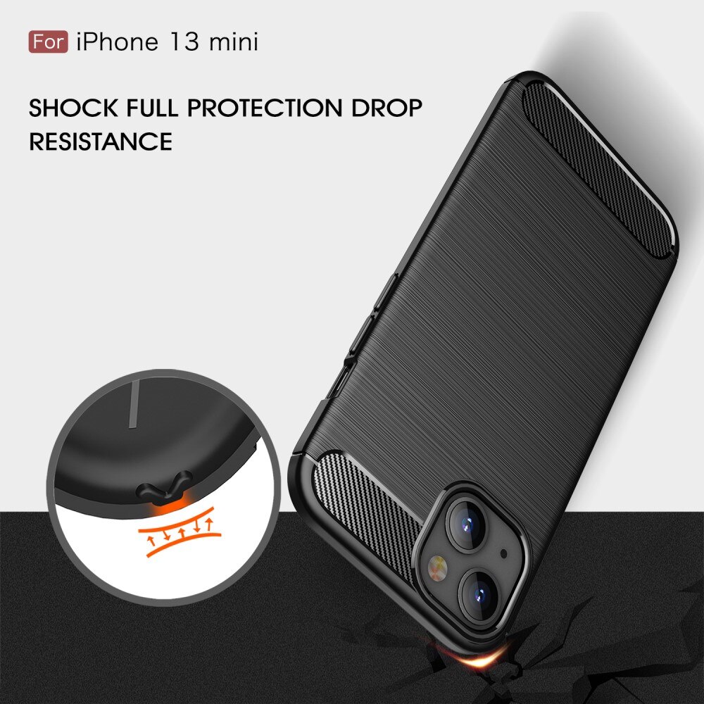 Hoesje TPU Brushed Apple iPhone 13 Mini Zwart