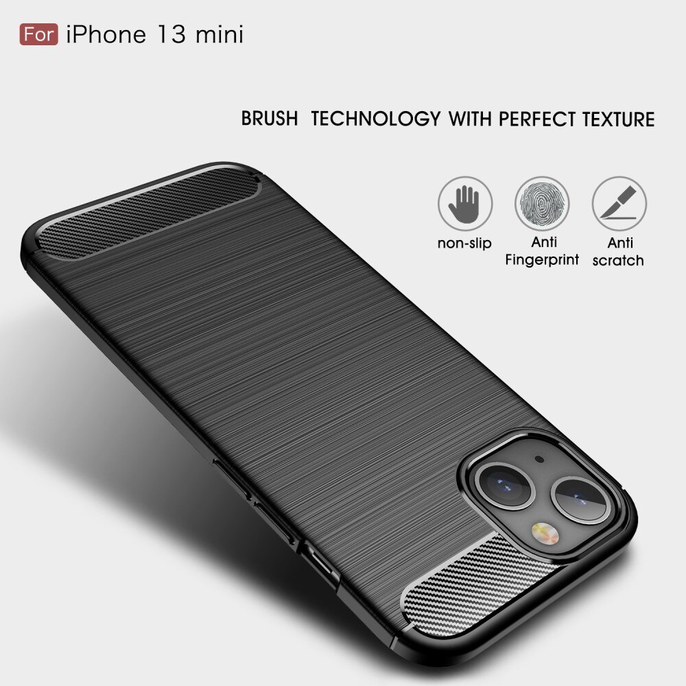 Hoesje TPU Brushed Apple iPhone 13 Mini Zwart
