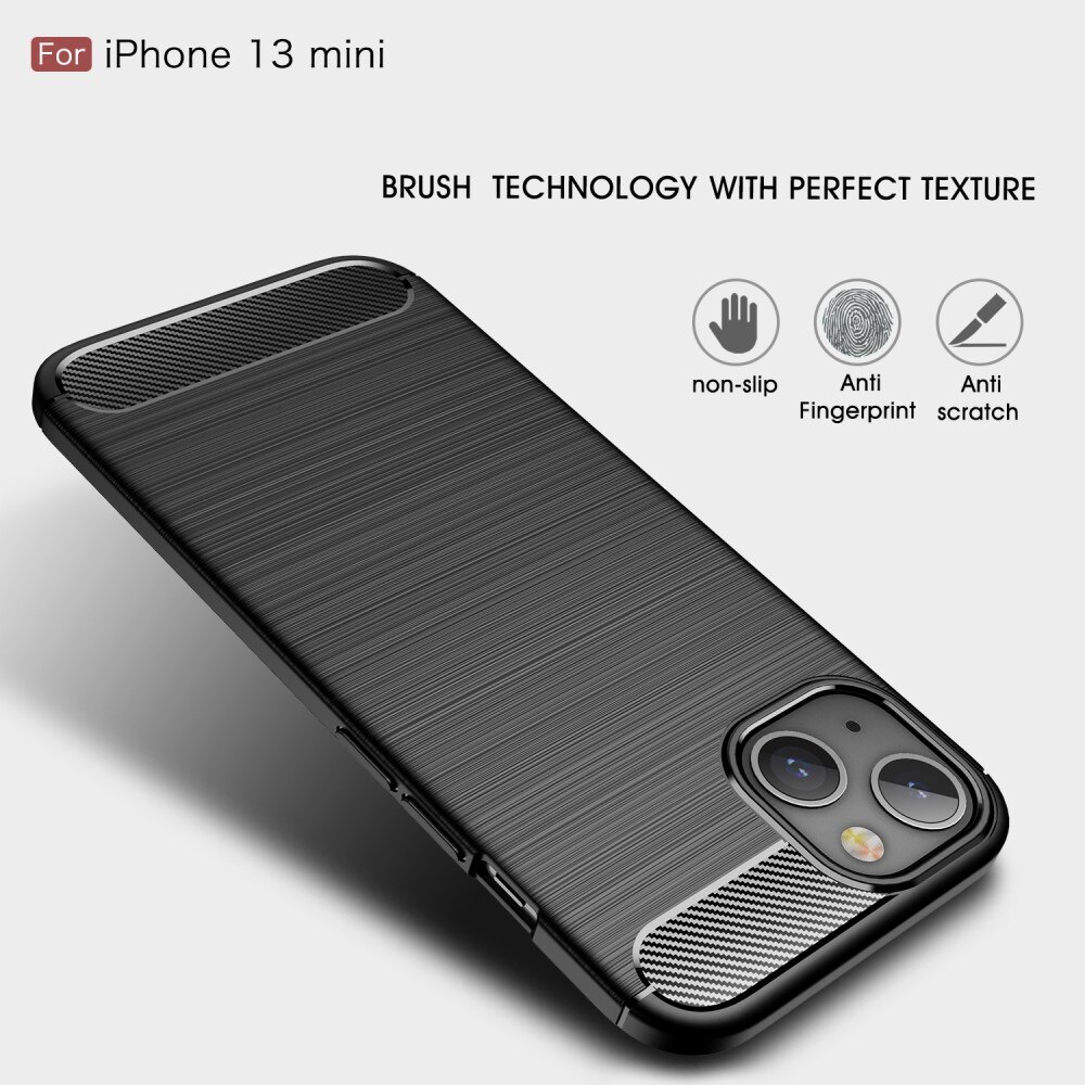 Brushed TPU Case iPhone 13 Mini Zwart