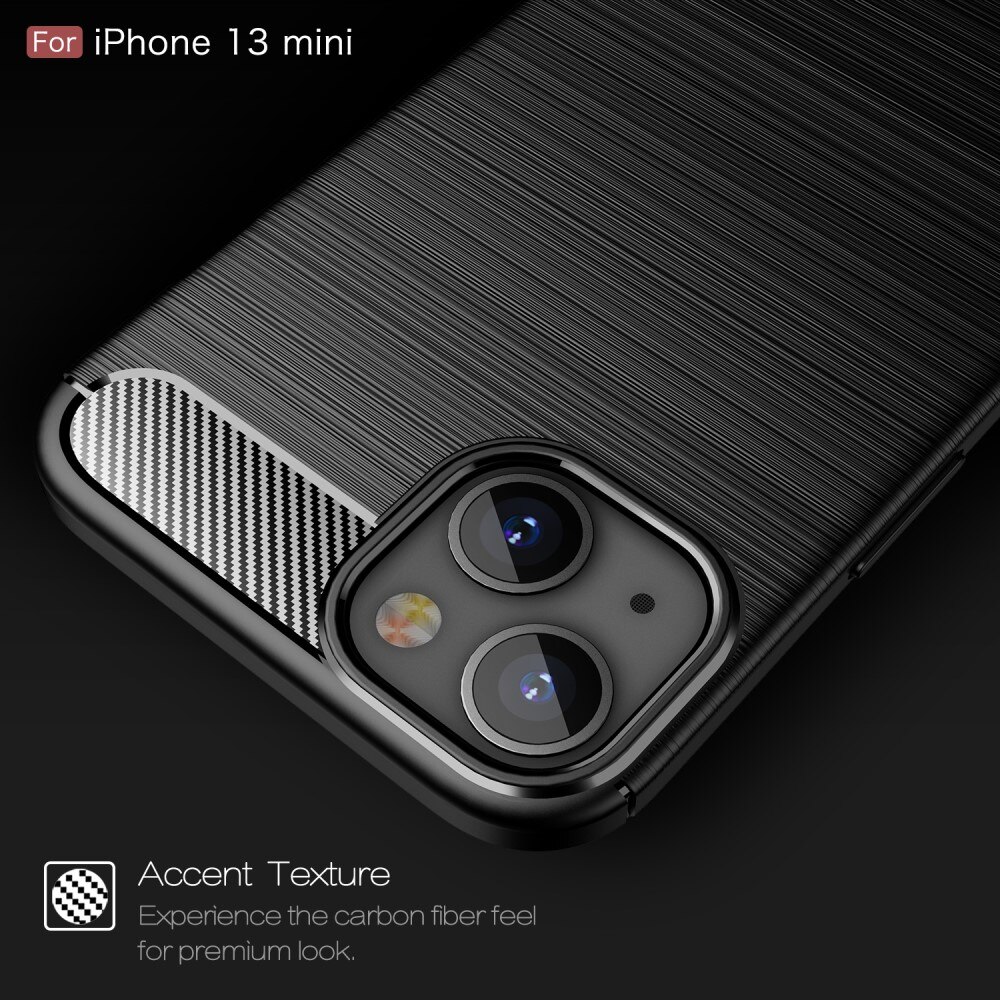 Hoesje TPU Brushed Apple iPhone 13 Mini Zwart