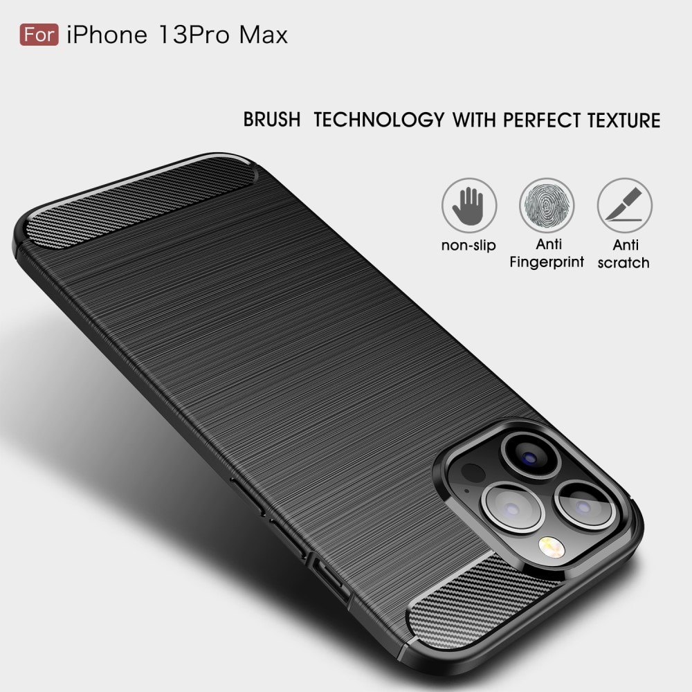 Brushed TPU Case iPhone 13 Pro Max Zwart
