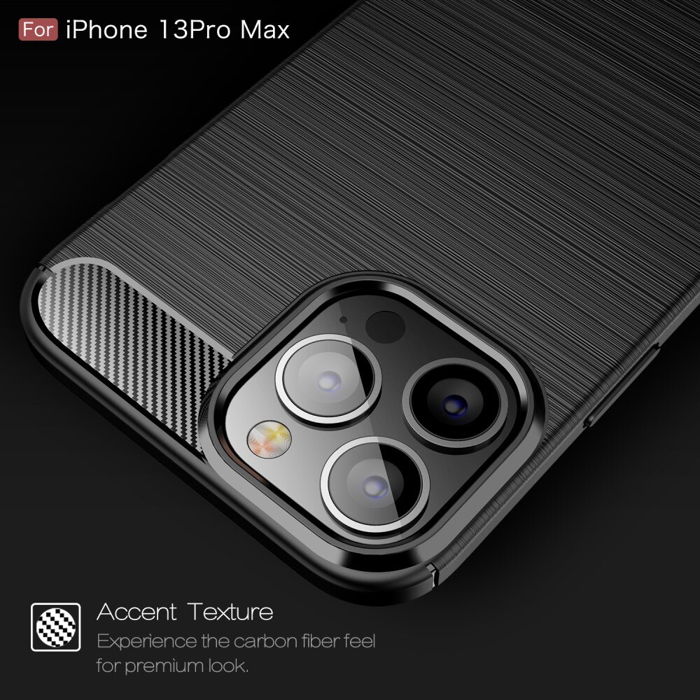 Brushed TPU Case iPhone 13 Pro Max Zwart