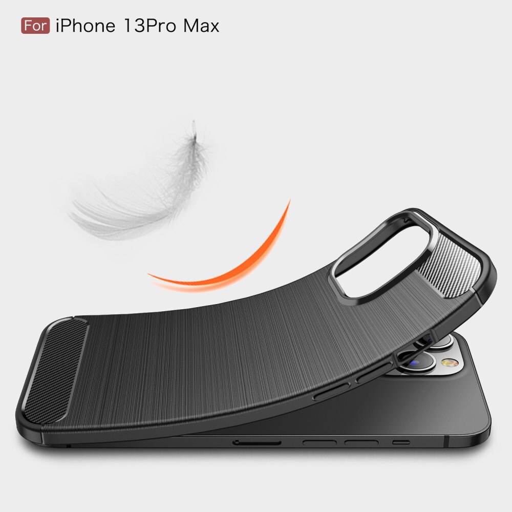 Hoesje TPU Brushed Apple iPhone 13 Pro Max Zwart