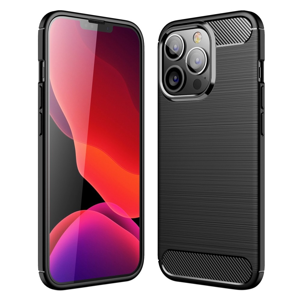 Hoesje TPU Brushed iPhone 13 Pro Zwart