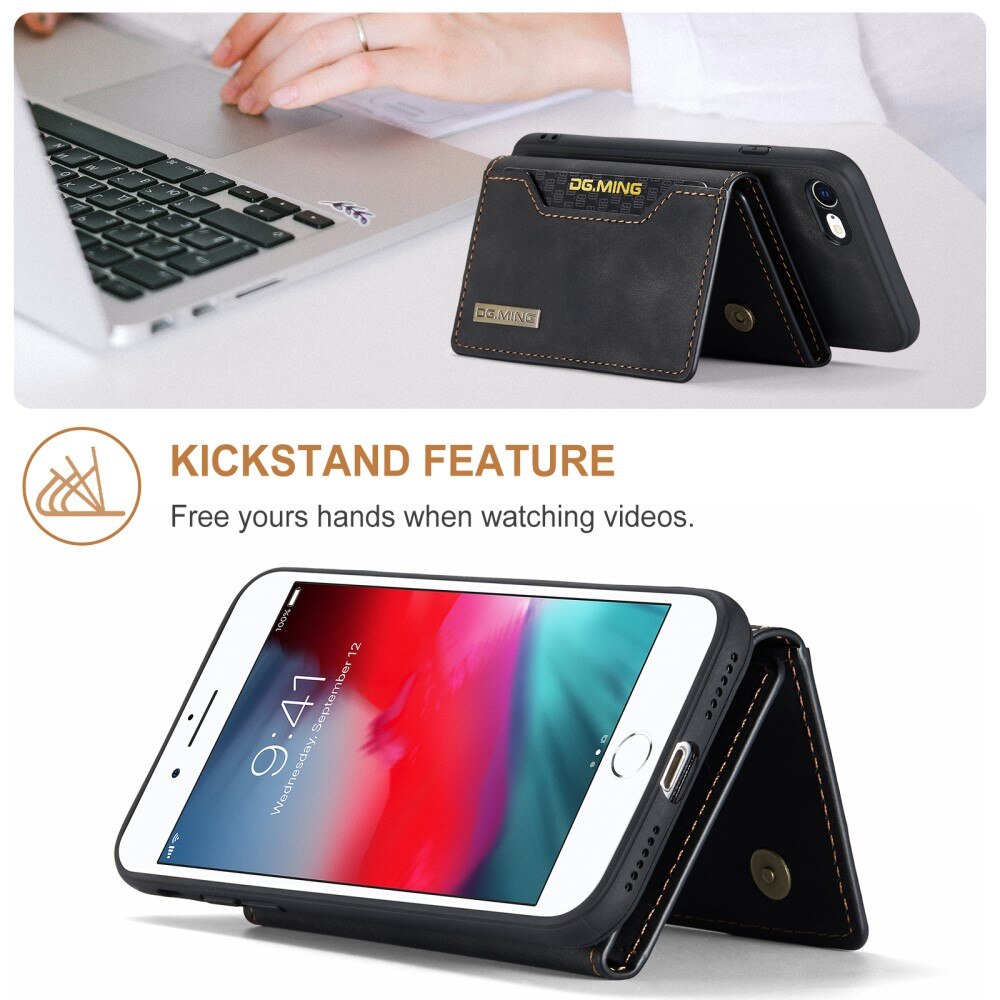 Magnetic Card Slots Case iPhone SE 2022 Zwart
