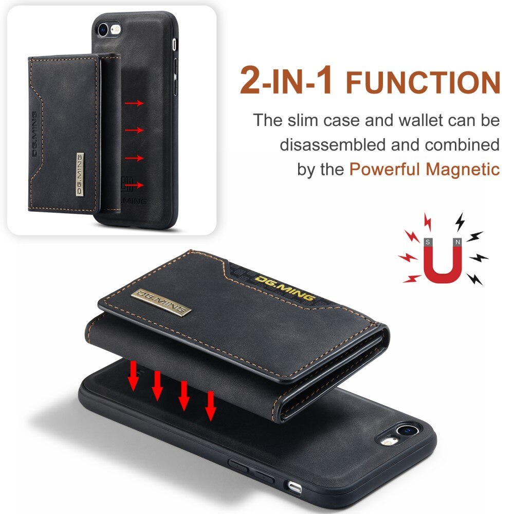 Magnetic Card Slots Case iPhone SE 2022 Zwart