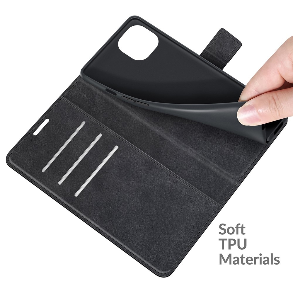 iPhone 13 Mini Leather Wallet Zwart