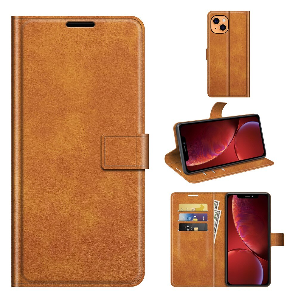 iPhone 13 Mini Leather Wallet Cognac