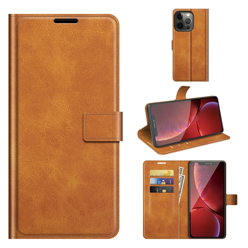 iPhone 13 Pro Max Leather Wallet Cognac