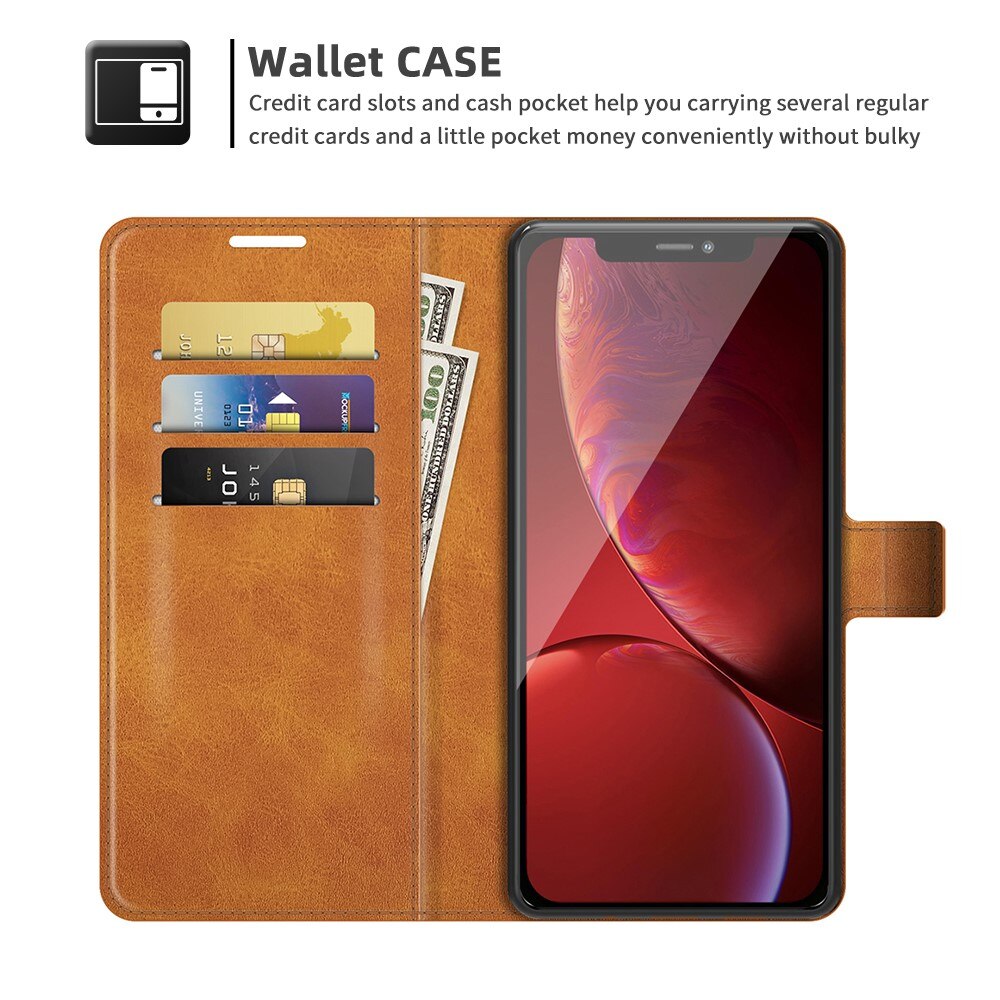 iPhone 13 Pro Max Leather Wallet Cognac