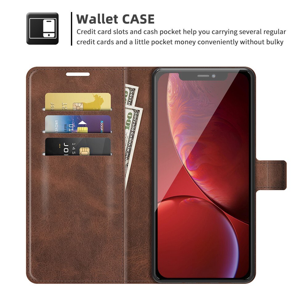 iPhone 13 Pro Max Leather Wallet Brown