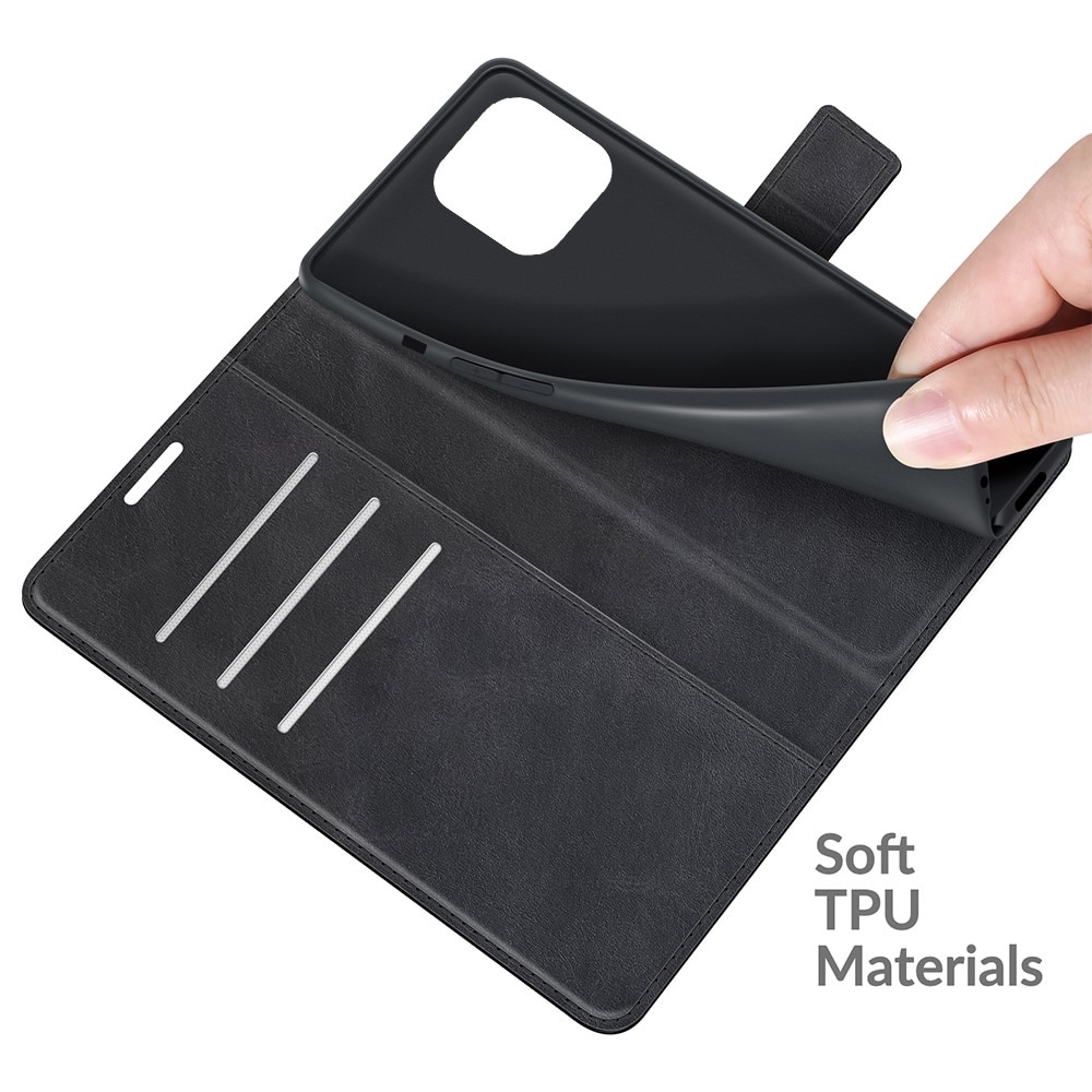 iPhone 13 Pro Leather Wallet Zwart