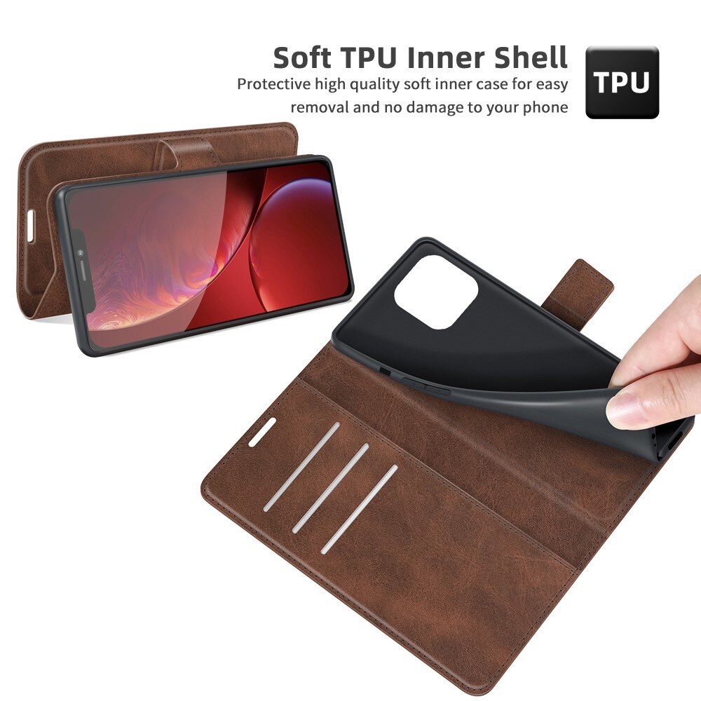 iPhone 13 Pro Leather Wallet Brown