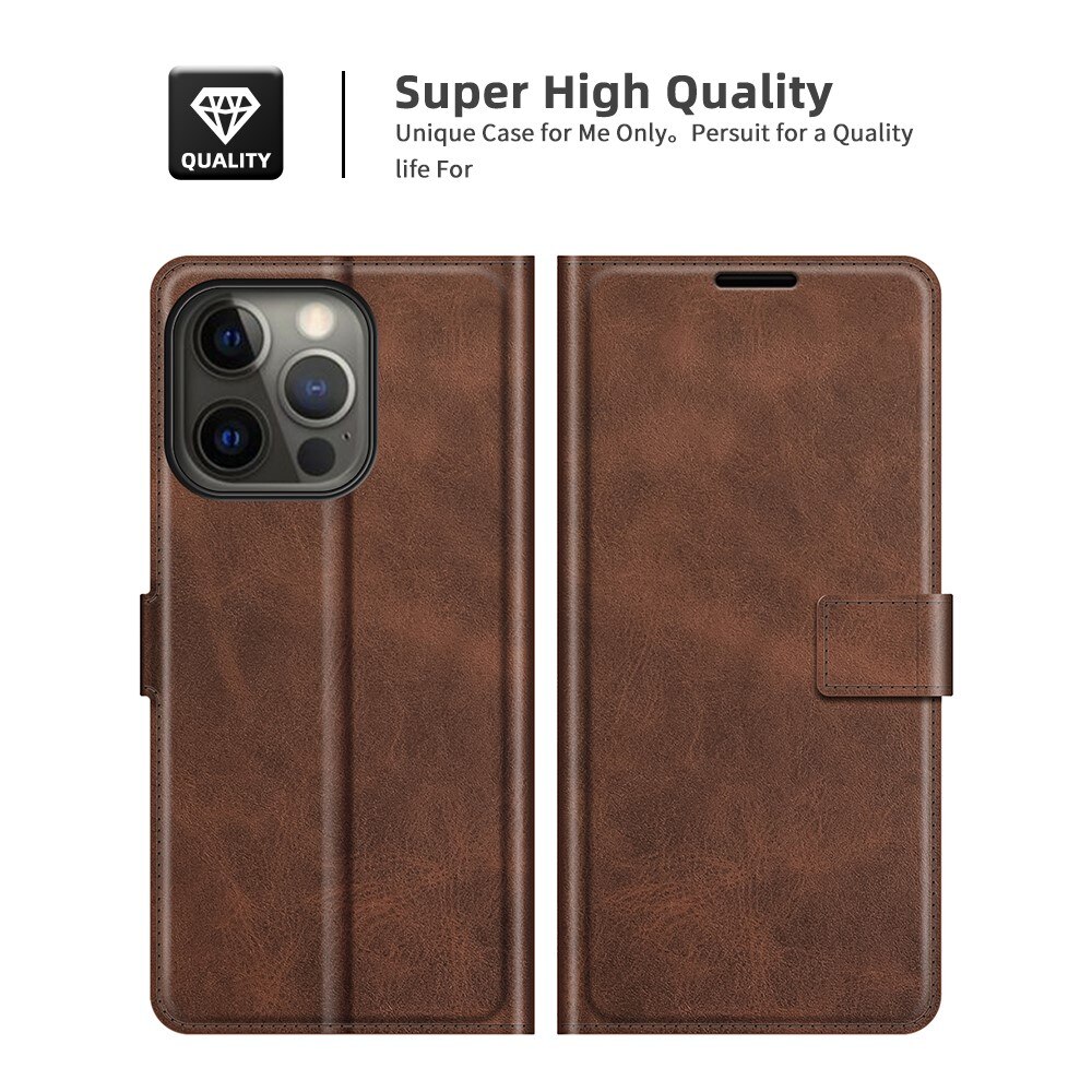 iPhone 13 Pro Leather Wallet Brown