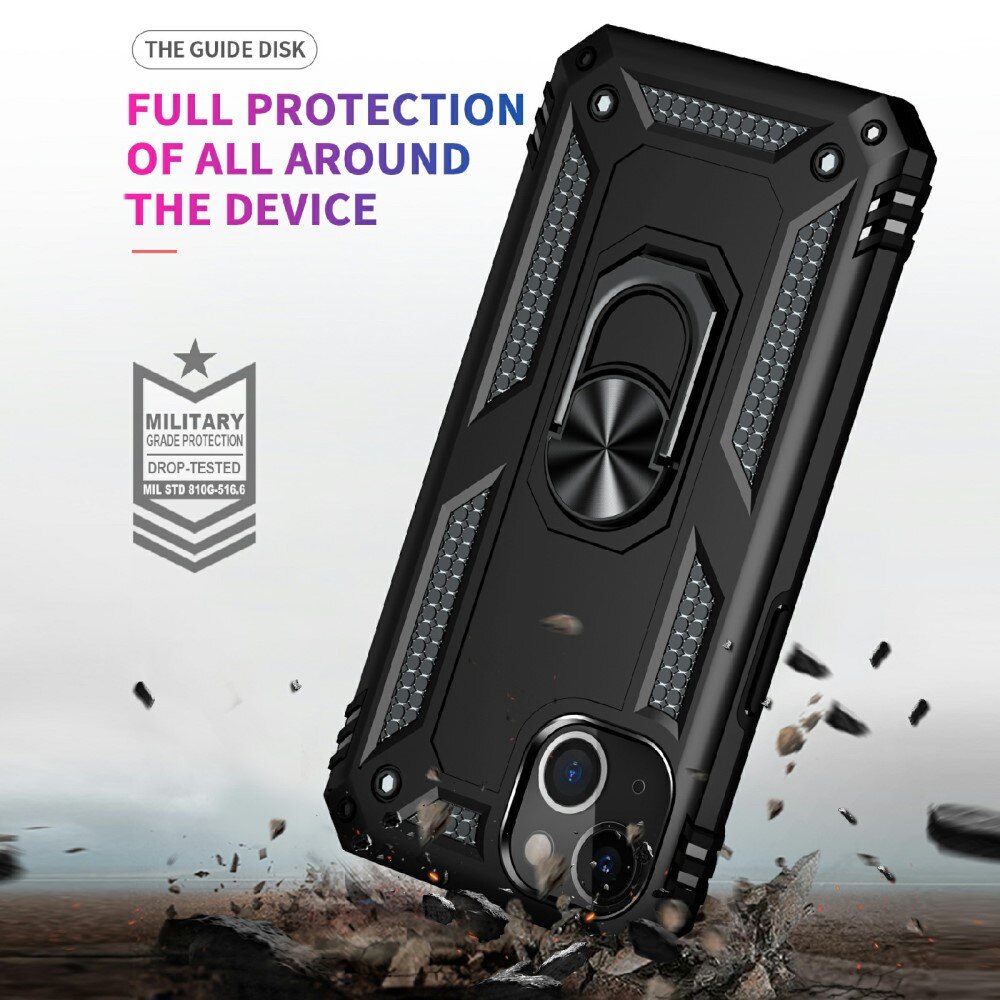 iPhone 13 Hybridcase Tech Ring Zwart