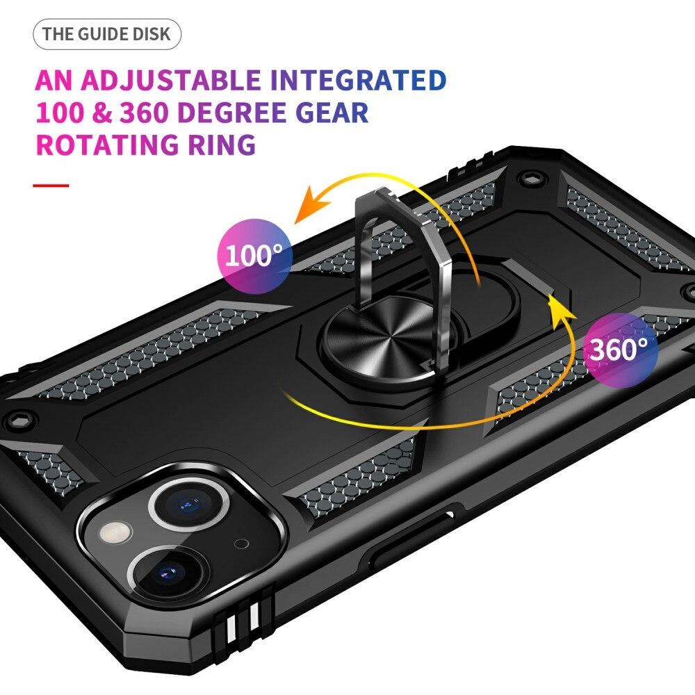 iPhone 13 Hybridcase Tech Ring Zwart