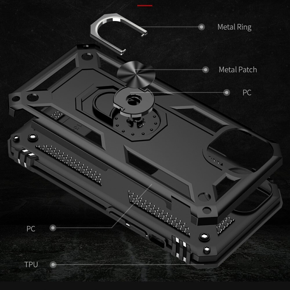 iPhone 13 Hybridcase Tech Ring Zwart