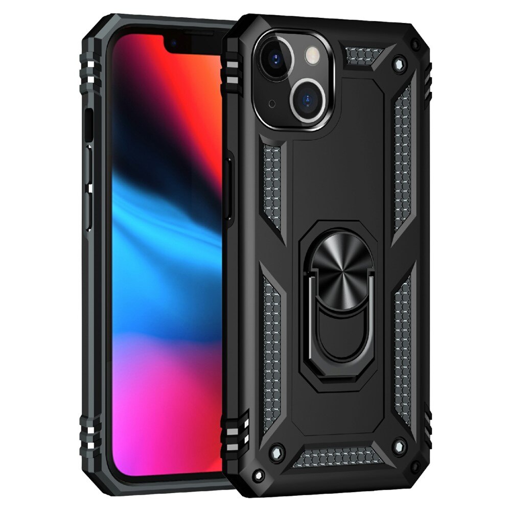 iPhone 13 Hybridcase Tech Ring Zwart