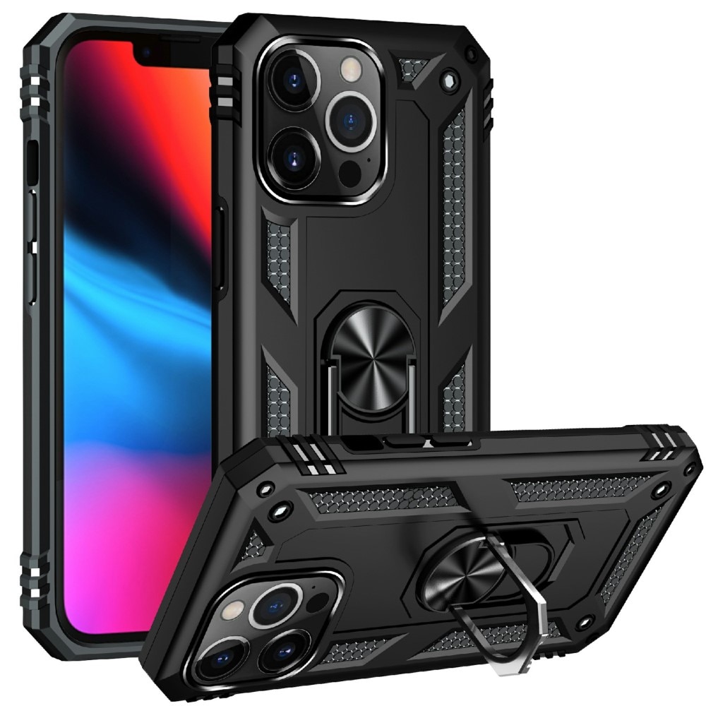 iPhone 13 Pro Max Hybridcase Tech Ring Zwart