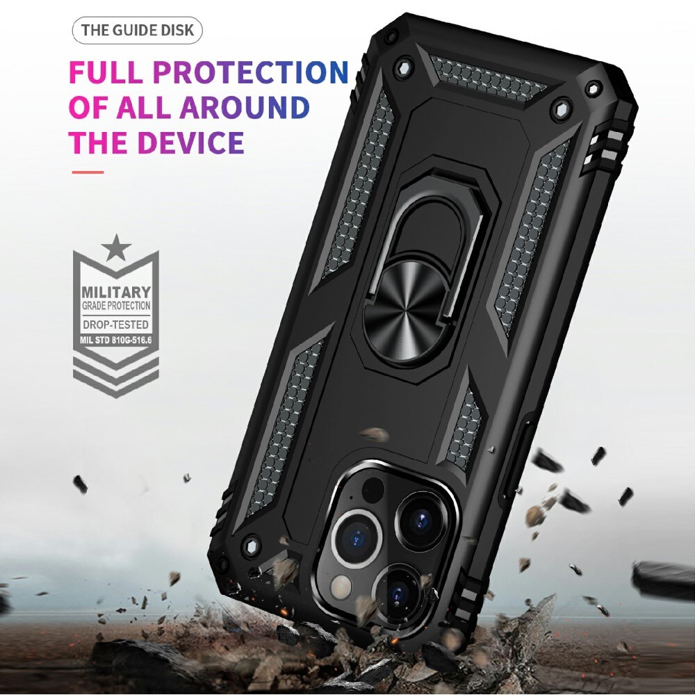 iPhone 13 Pro Max Hybridcase Tech Ring Zwart