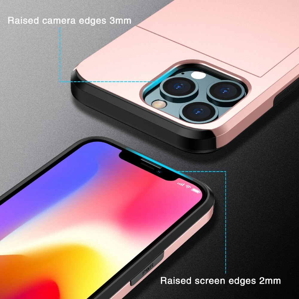 Apple iPhone 13 Pro Max Hoesje met Cardslot Roze
