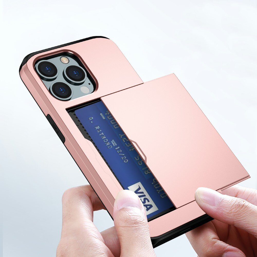 Apple iPhone 13 Pro Max Hoesje met Cardslot Roze