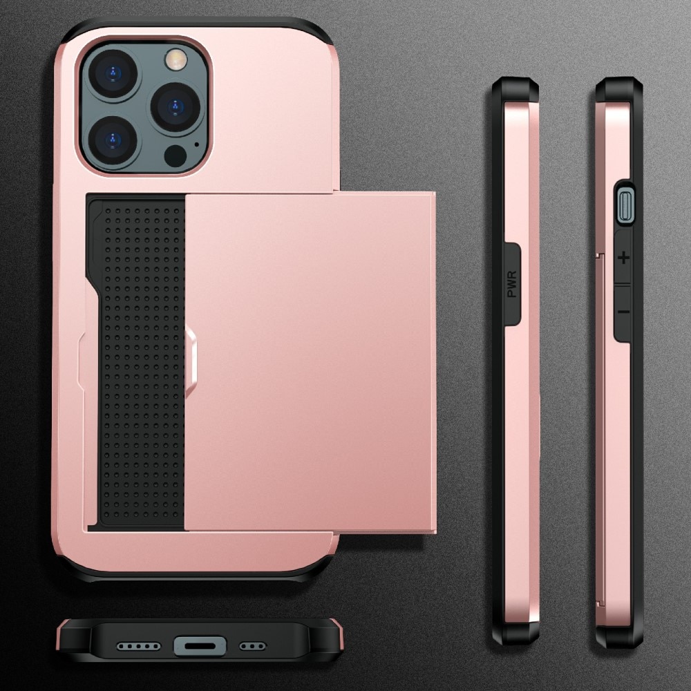iPhone 13 Pro Max Hoesje met Cardslot roze