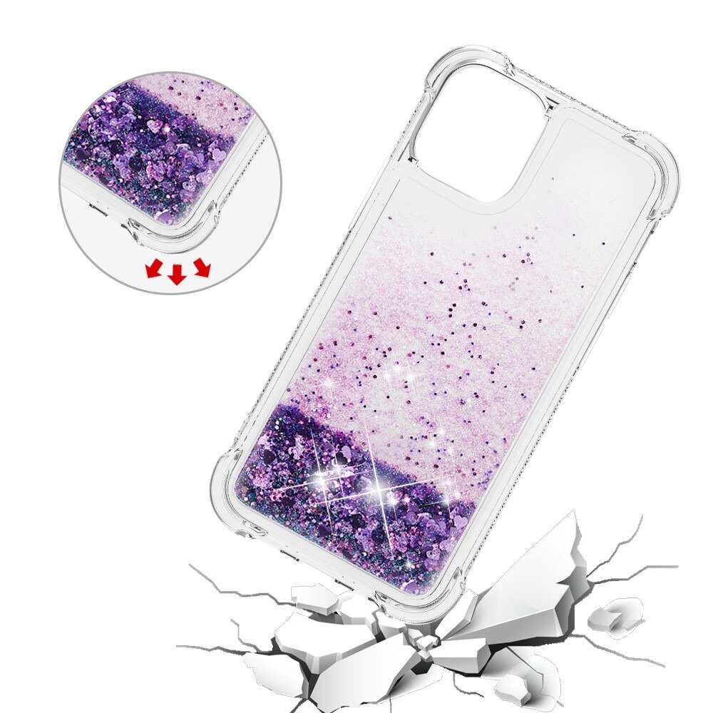 iPhone 13 Mini Glitter Powder TPU Case Paars