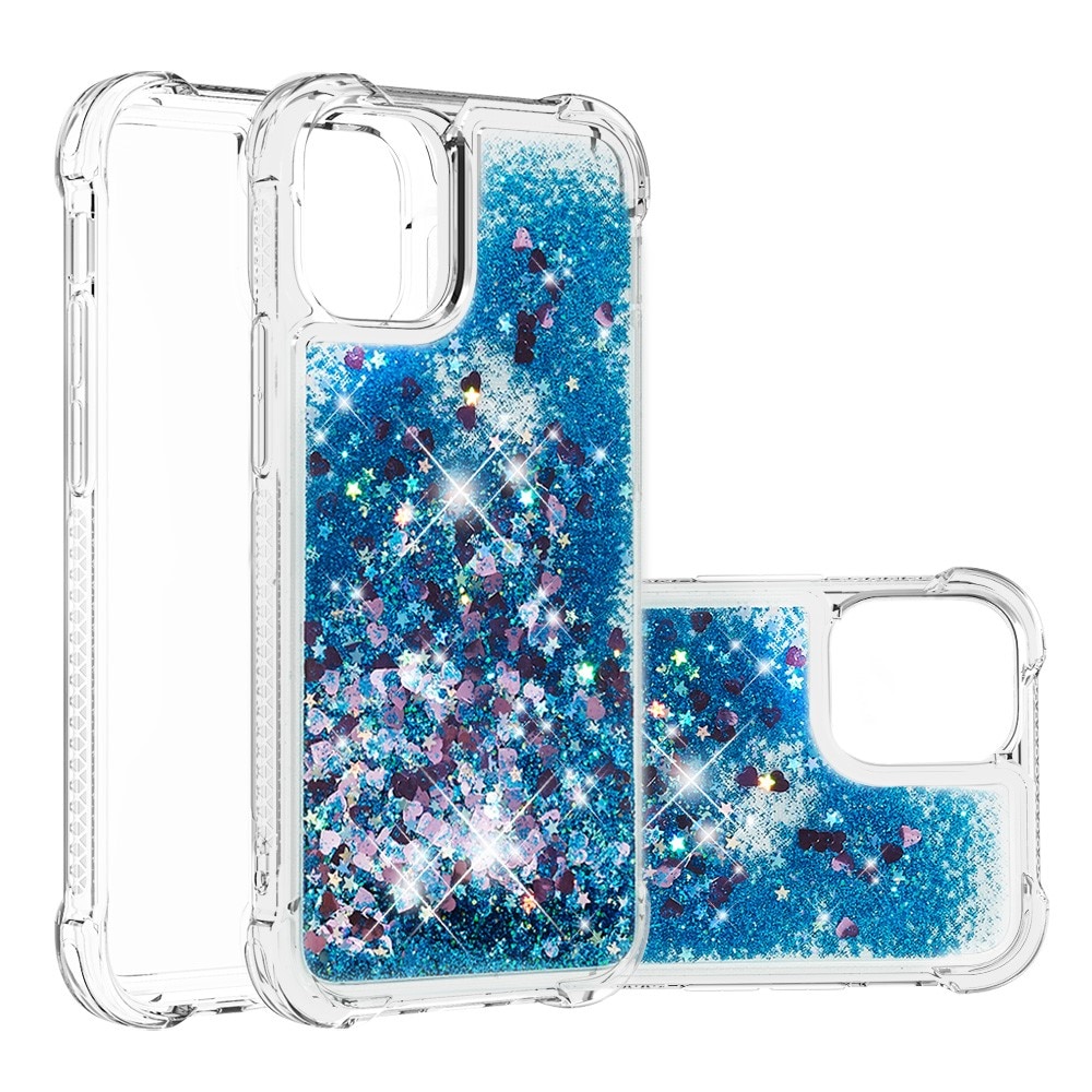 iPhone 13 Mini Glitter Powder TPU Case Blauw