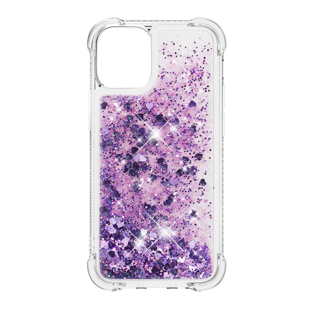 iPhone 13 Glitter Powder TPU Case Paars
