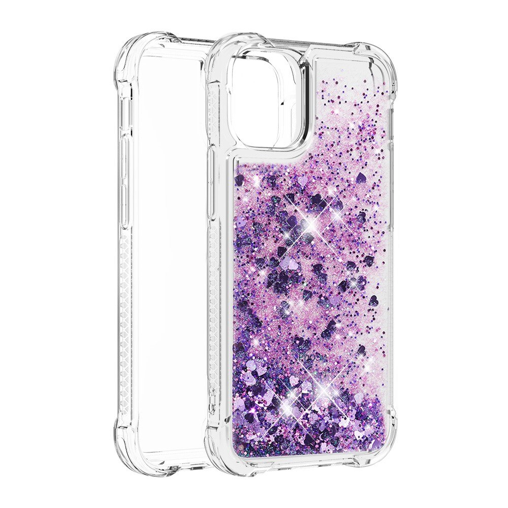 iPhone 13 Glitter Powder TPU Case Paars